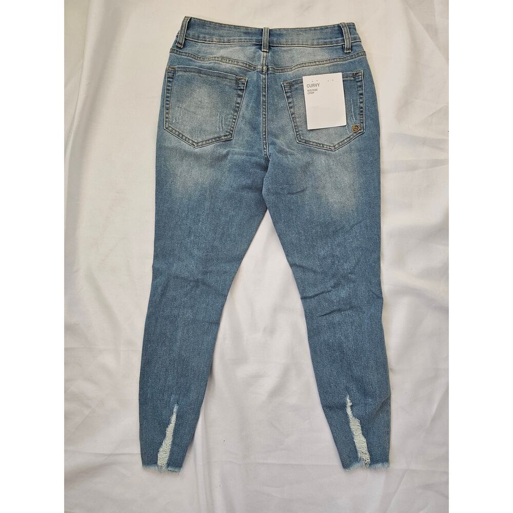 Indigo Rein Curvy Size 5 Waist 28 Blue Women's Jeans Distressed Skinny - Picture 8 of 9